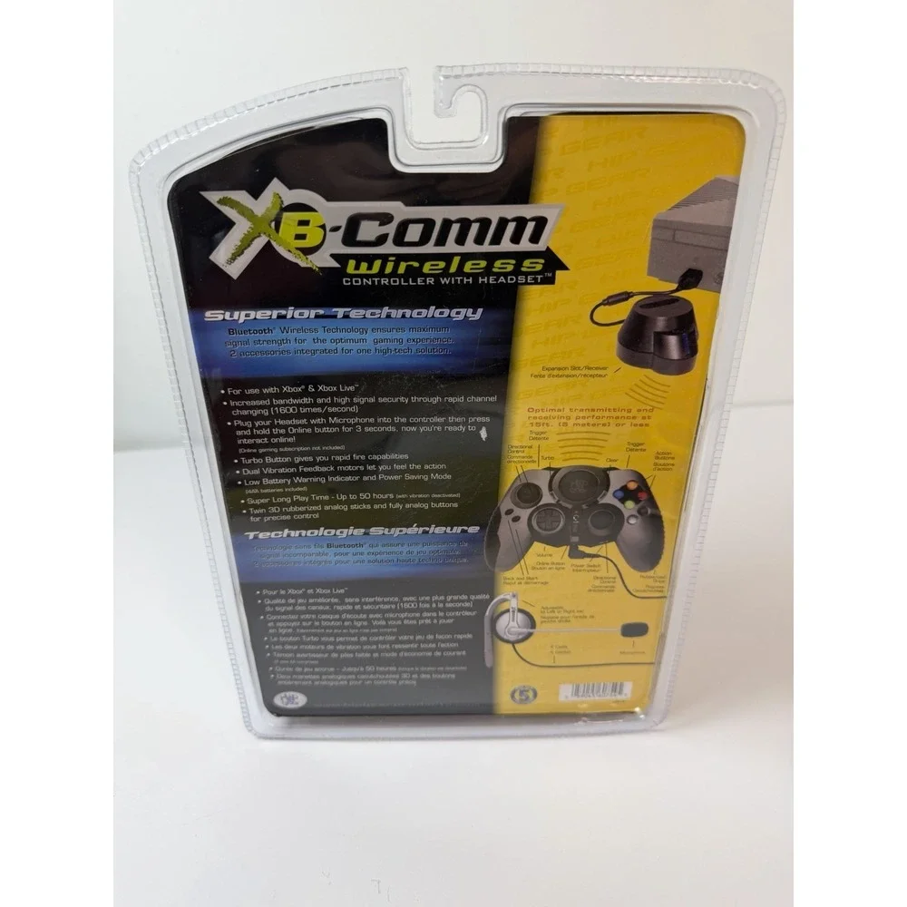 NEW Sealed Hip Gear XB-Comm Wireless Controller w/ Headset Original Xbox